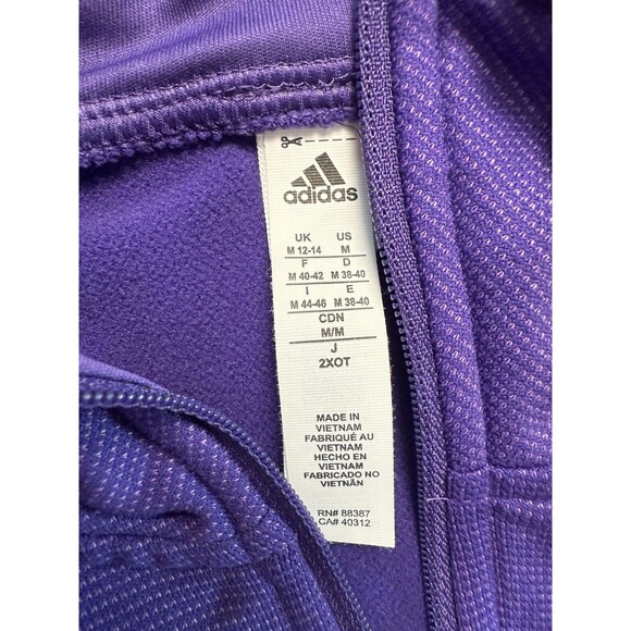 Adidas Women’s ClimaWarm Hoodie Purple Half Zip Pullover Jacket Size M - Picture 6 of 10